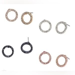 Park Lane Roo Earrings Gold with Crystals New Without Box on PL Cardstock